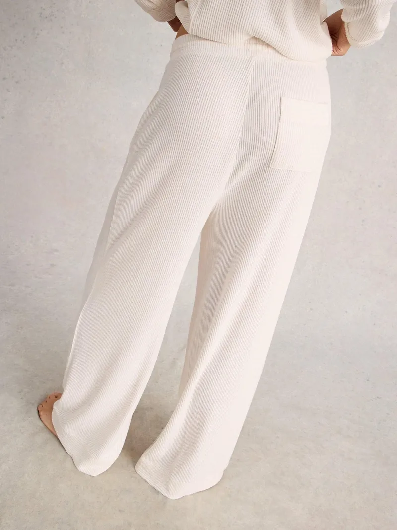 White Stuff White Stuff Gemütliche Hose aus Rippenjersey, Blasses elfenbein, – Produktbild 4 von 4