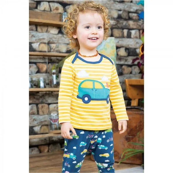 Frugi Frugi Pumphose Autos Space Blue Rainbow Roads – Produktbild 2 von 3
