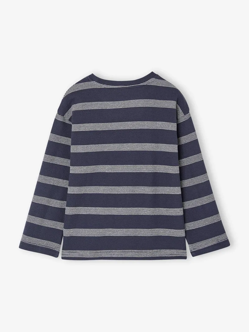 Vertbaudet Jungen Shirt in Streifen-Optik, Marine, – Produktbild 4 von 4