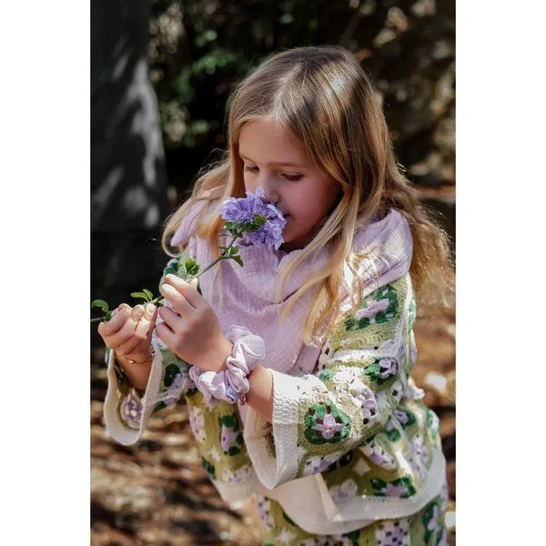 Hutch&Putch Hutch&Putch Musselin Halstuch - Schal - Dreieckstuch für Kinder (6-14 Jahre) aus 100% Bio-Baumwolle, Mauve, – Produktbild 2 von 4
