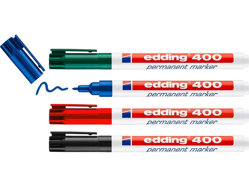 Edding 4er Set edding Permanentmarker "400" farbig sortiert – Produktbild 2 von 3