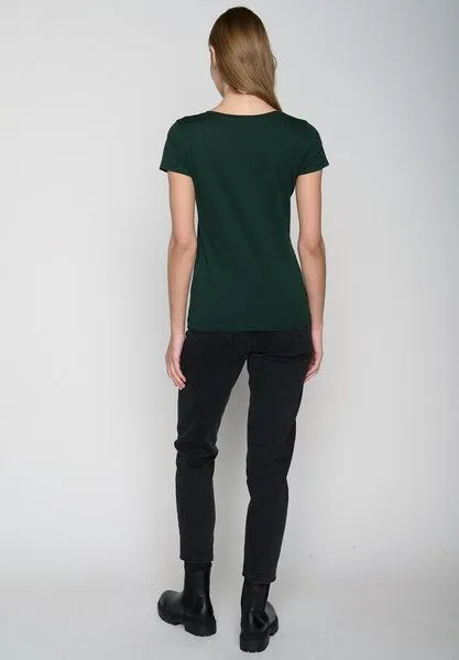 GreenBomb GREENBOMB Basic Loves - Sportliches T-Shirt aus Bio-Baumwolle / GOTS / Fair & Vegan, Grün (dark forest), – Produktbild 4 von 4