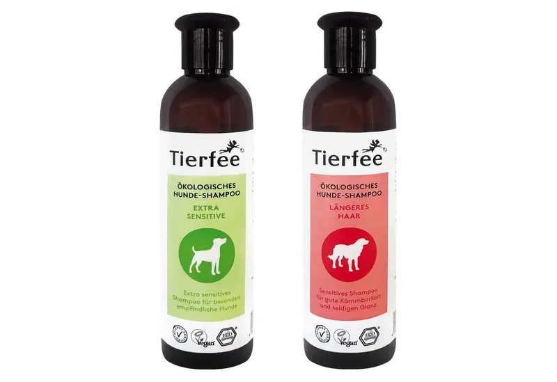 Tierfee Tiershampoo Hunde-Shampoo Sparpaket - Extra Senitiv + Längeres Haar - 2x 250 ml, 500 ml, ökologisch – Produktbild 1 von 4