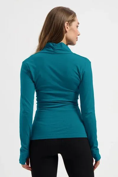 Urban Goddess Urban Goddess Ishtar Yoga Langarmshirt, Riverstone (petrolblau), – Produktbild 2 von 4
