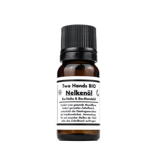Two Hands BIO Two Hands BIO Nelkenöl mit Bio-Nelke & Bio-Mandelöl - 2,5% Extrakt - Bio Vegan – Produktbild 1 von 1