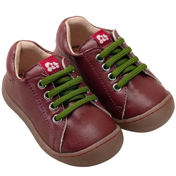 Pololo Pololo Lauflern- Sneaker aus "Kaktus-Leder-Imitat", vegan, Größen 20-27, Rot, – Produktbild 1 von 4