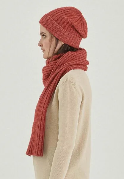 ORGANICATION ORGANICATION Unisex Strickschal aus Bio-Merinowolle und Bio-Baumwolle, Red, – Produktbild 2 von 2