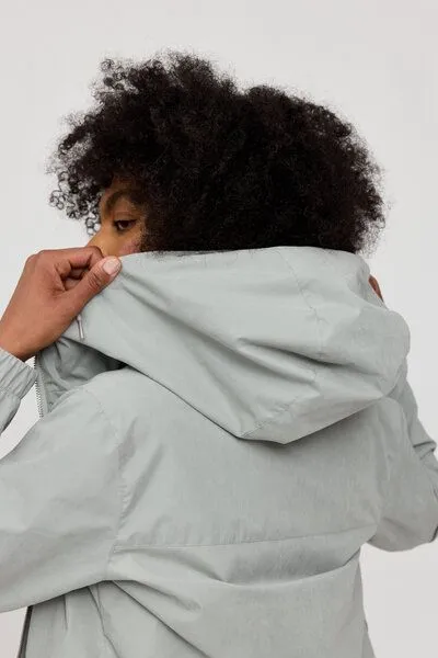 Mazine Mazine leichte Blouson-Jacke aus recykeltem Plastik, Grau, – Produktbild 4 von 4