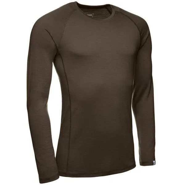 Kaipara - Merino Sportswear Kaipara - Merino Sportswear Herren Merino Longsleeve Slimfit Raglan 200, Olive, – Produktbild 2 von 2