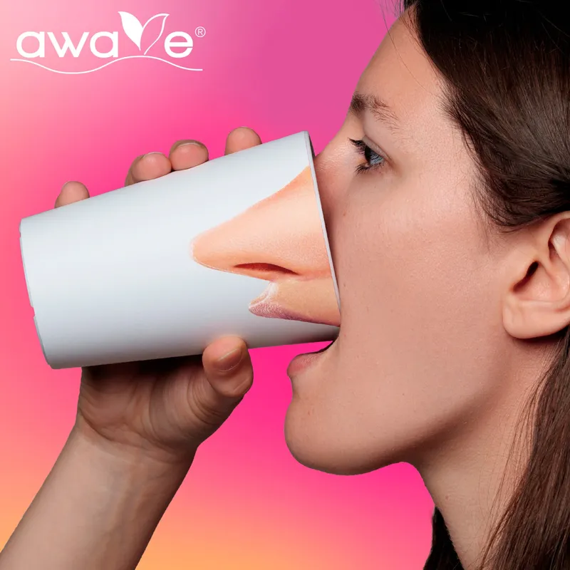 AWAVE Trinkbecher 400 ml rPET Set 4-teilig, mit Eichstrich – Produktbild 3 von 4