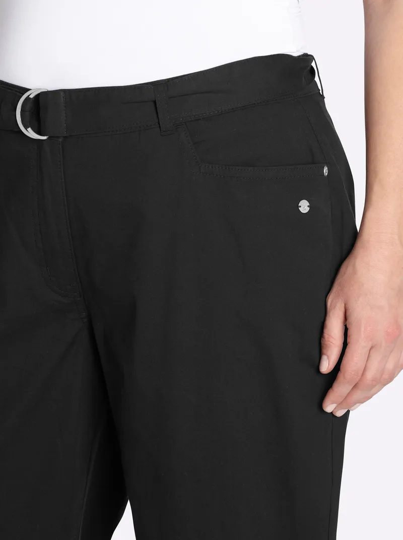 sheego Chinohose schwarz, Schwarz, – Produktbild 2 von 2
