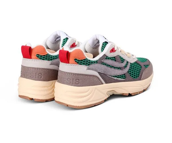 Genesis Footwear Genesis Footwear Vegane Sneaker G-Eco 99 Contra Mesh, Grey /fern, – Produktbild 2 von 4