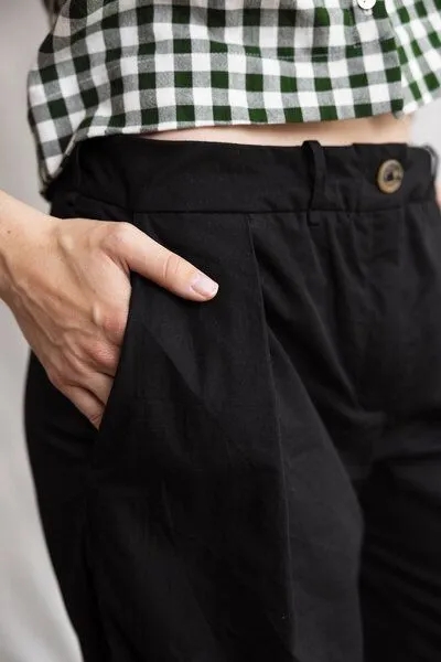 Jyoti - Fair Works Jyoti - Fair Works Bio-Baumwoll Hose Meghana, Schwarz, – Produktbild 3 von 3