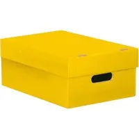 Aufbewahrungsbox "Color" aus Recyclingkarton, mittel 26 x 41 x 15,2 cm, gelb – Produktbild 1 von 1