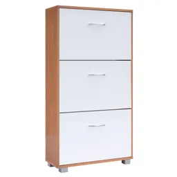 Casaria® Schuhschrank Buche/Weiß 115x60x24cm – Produktbild 1 von 1