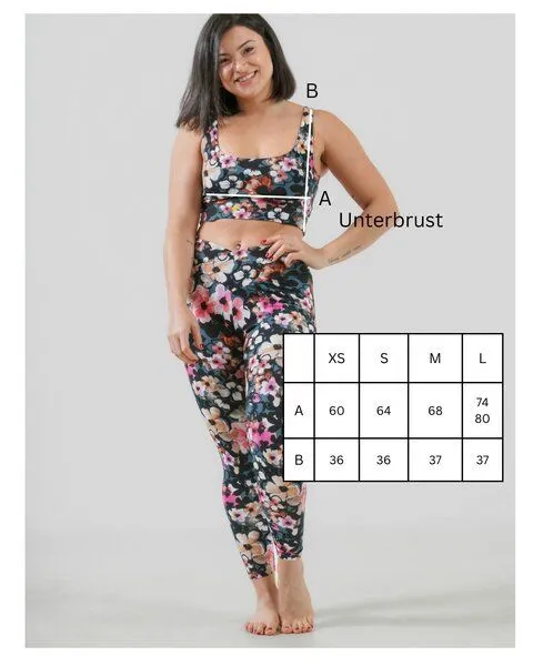 YogiLiebe YogiLiebe Yoga Wende-Bra Maitri aus Bio-Baumwolle | 4-in-1 Handgefertigt in Deutschland, Naviblau-aqua mint, – Produktbild 1 von 3
