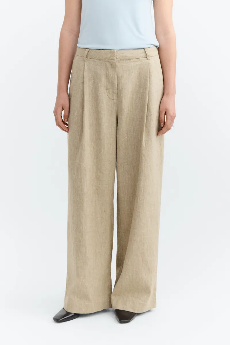 thinking mu Thinking MU Damen vegan Hose Weites Bein Patti Raw Ecru, Beige, – Produktbild 2 von 2