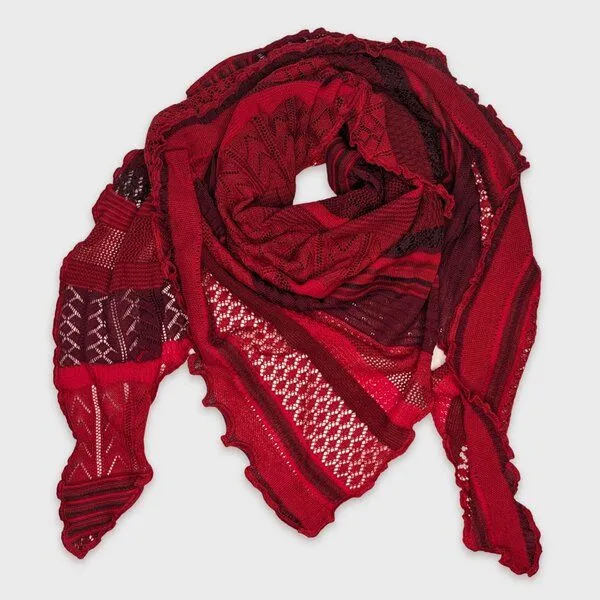Invero Invero Dreiecktuch Kyra, Rubin, – Produktbild 1 von 2