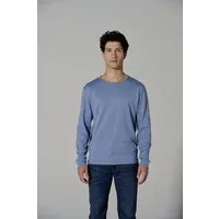 HempAge HempAge Herren Langarmshirt THC Line Hanf/Biobaumwolle, Blueberry (blau), – Produktbild 1 von 1