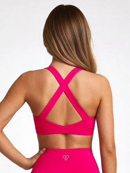 Yoga Hero Yoga Sport-BH Damen aus ECONYL® – Nachhaltiger Yoga BH – Bangkok Collection – Yoga Hero, Pink, – Produktbild 2 von 4