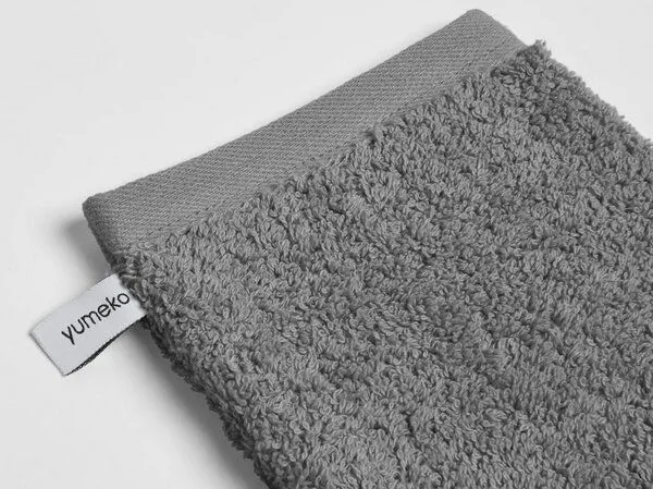 Yumeko Waschlappen Terry 15x22 - 4 Stk. Yumeko aus Bio-Baumwolle, Dark grey, – Produktbild 3 von 3