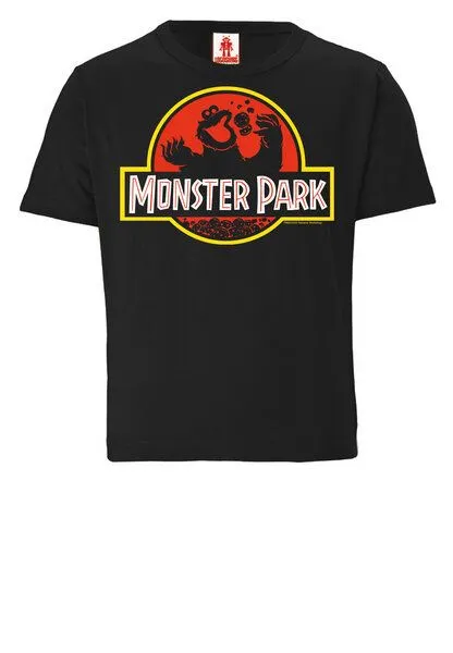 LOGOSH!RT LOGOSH!RT Sesamstrasse Krümelmonster Monster Park Bio T-Shirt Kinder, Schwarz, – Produktbild 1 von 4