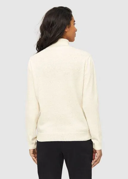 KnowledgeCotton Apparel KnowledgeCotton Apparel Lambswool Roll Neck, Buttercream, – Produktbild 2 von 4