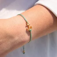 Bow & Hummingbird Bow & Hummingbird Armband auf Karte - Anker - Meer-Erinnerungen, Salbei, – Produktbild 1 von 1