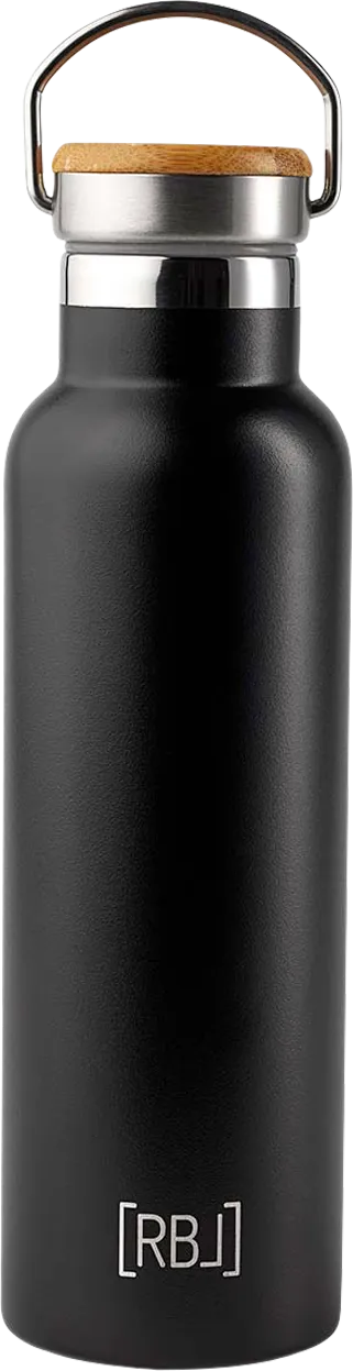 Rebel Outdoor Rebel Outdoor Isolierflasche aus Edelstahl 600 ml schwarz, Schwarz, – Produktbild 2 von 2