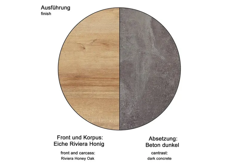 welltime Spiegelschrank Bilbao Badezimmerschrank mit 2 Glasböden und 9 Fächern - (B/T/H) 123/18/71 cm, Beige, – Produktbild 3 von 5