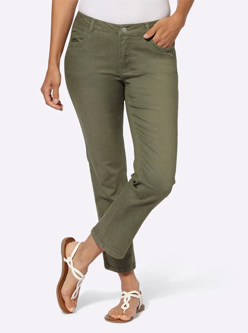 Witt 7/8-Jeans khaki, Khaki, – Produktbild 2 von 3