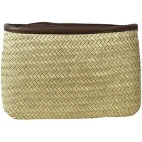 NATUREHOME NATUREHOME Kulturbeutel aus Schilfblatt - Nachhaltige Kosmetiktasche, Handgemacht, Naturmaterial, Reiseetui & Badezimmer-Organizer, 25 x 20 cm – Produktbild 1 von 1
