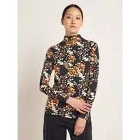 LANIUS LANIUS Stehkragenshirt mit Kräuseln aus Bio-Baumwolle und Tencel – Produktbild 1 von 1