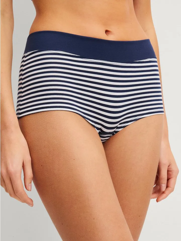 CALIDA CALIDA Panty Elastic mit breitem Elastikbund, sportlicher Look, Single Jersey-Qualität, Blau, – Produktbild 2 von 5