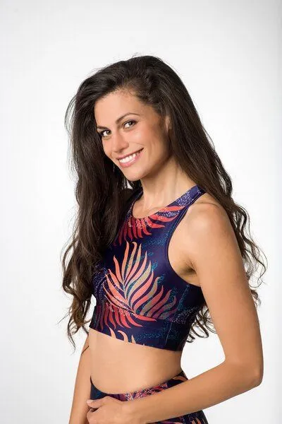 Yoga Hero Yoga Hero Sports Bra Yoga BH herausnehmbarer Polsterung, Night on bali (blau), – Produktbild 2 von 4