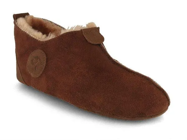 Lammbock Lammbock Warme Lammfellhausschuhe 'Texel', Cognac, – Produktbild 1 von 3
