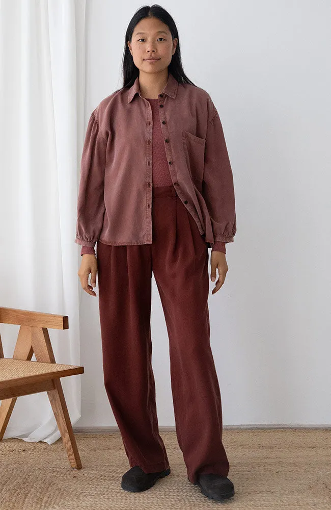 TWOTHIRDS TWOTHIRDS Damen vegan Bluse Recco Weinrot, Dunkelrot, – Produktbild 2 von 2
