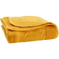 Reiff Strickwaren Babydecke Bio-Merinowolle Twist kurkuma Maße 80 x 80 cm – Produktbild 1 von 1