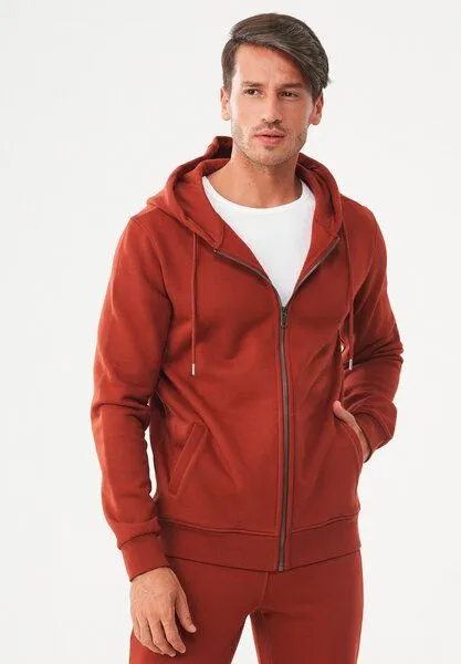 ORGANICATION ORGANICATION Sweatjacke aus Bio-Baumwolle, Ginger, – Produktbild 3 von 4