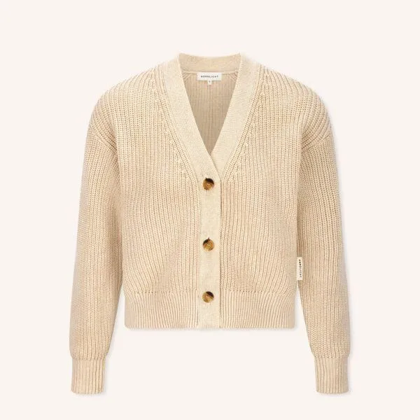 NORDLICHT NORDLICHT Grobstrick Cardigan aus 100% Baumwolle MARLA, Natur, – Produktbild 2 von 4