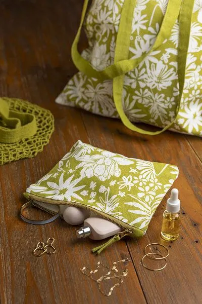 Tranquillo Tranquillo Stoffbeutel BLOSSOM CHARM, Grün, – Produktbild 6 von 6