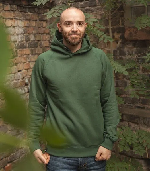 päfjes päfjes Basic / Blanko - Fair gehandelter Unisex Bio Hoodie / Kapuzenpulli, Grün, – Produktbild 3 von 4