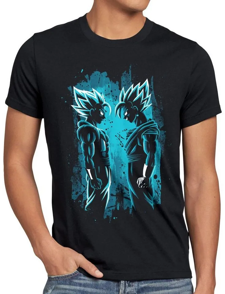style3 T-Shirt Super-Saiyajin Blue dragon roshi ball vegeta evolution db dragonball, Schwarz, – Produktbild 2 von 3