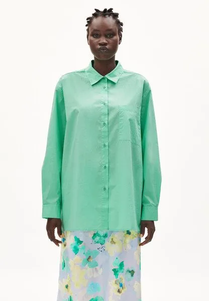 ARMEDANGELS ARMEDANGELS Ealgaa Damen Bluse Loose Fit aus Bio-Baumwolle, Bright lime, – Produktbild 2 von 4