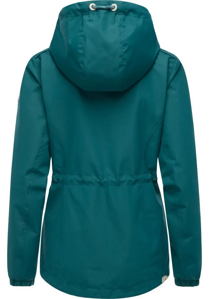 ragwear ragwear Funktionsjacke Dankka Funktionelle Übergangsjacke mit Taillenzugkordel, Grün, – Produktbild 4 von 5