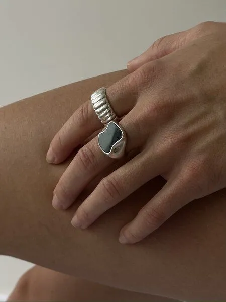 noemvri fashion label noemvri fashion label Linienring, Silber, – Produktbild 3 von 3