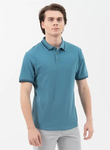 ORGANICATION ORGANICATION Poloshirt aus Bio-Baumwolle, Ocean, – Produktbild 1 von 4