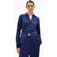 ARMEDANGELS ARMEDANGELS NALAANNIA Damen Bluse aus Bio-Baumwoll Mix, Blue noon, – Produktbild 1 von 1