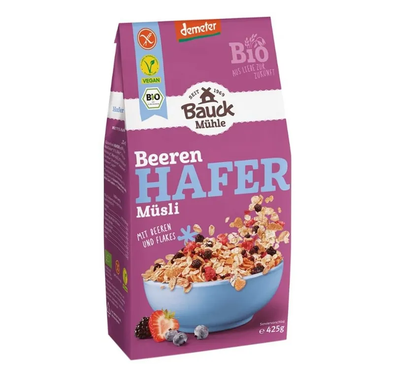 Bauck Mühle Mehl Hafer Müsli - Beeren 425g – Produktbild 1 von 1