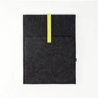 matilda k manufaktur matilda k. manufaktur Minimalistische Laptophülle aus Wollfilz 'max' mit Einsteckfach | für MacBook |Air| Pro 13|14|15|16 Zoll, Anthrazit-yellow, – Produktbild 1 von 1